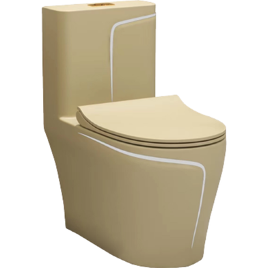 Commode Champagne color with white line